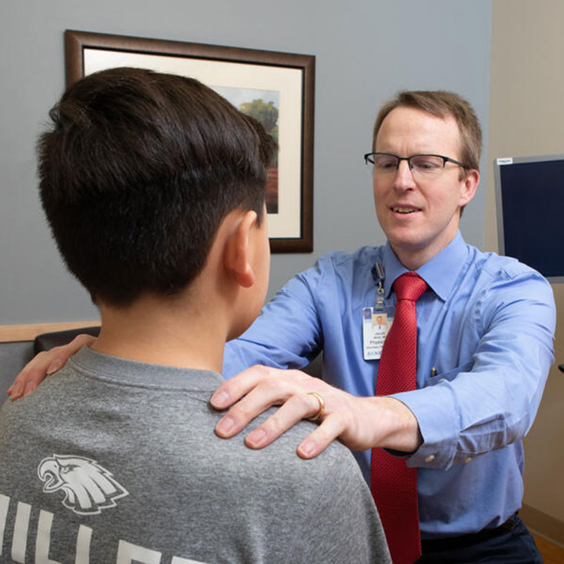 Sanford Health provider assessing patient's mental health.